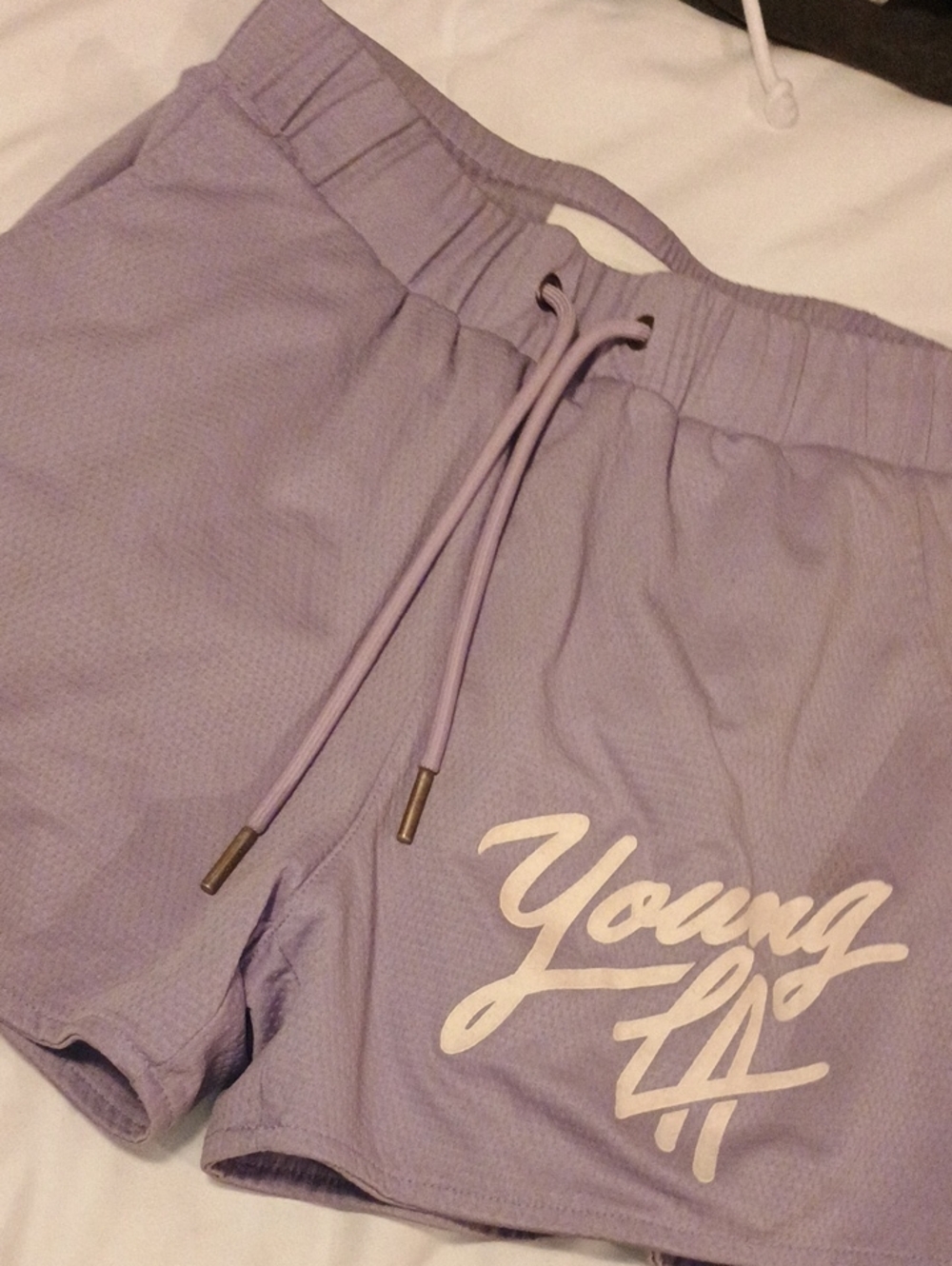 YoungLA Lavender Athletic Drawstring Men's Shorts